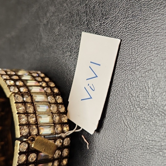 NWT Cookie Lee Women's Genuine Crystal Glam Stretch Bracelet - Picture 3 of 6